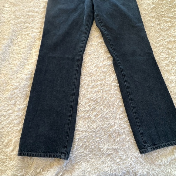 AGOLDE Women's Pinch Waist High Rise Kick Jeans  Size 25 Pepper Black Cotton - Picture 3 of 9